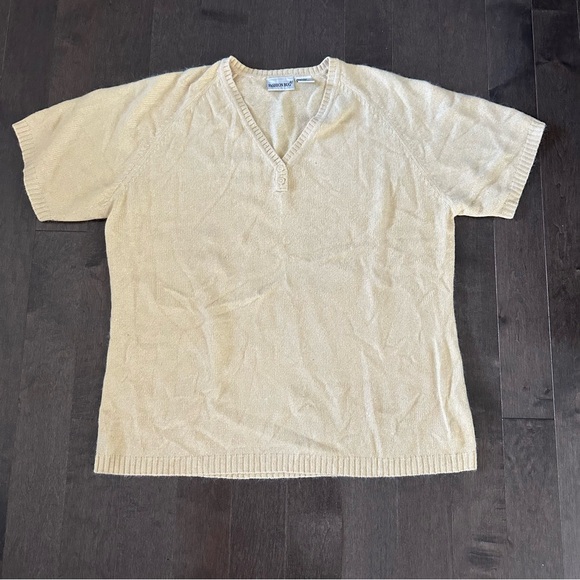 Vintage 90's Fashion Bug Silk Angora Blend Butter Yellow Sweater 18/20W - Picture 6 of 8